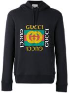Gucci - Logo Print Hoodie - Men - Cotton - L, Black, Cotton