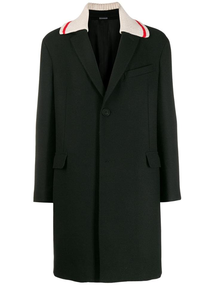 Lanvin Contrast-collar Coat - Black