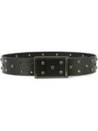 Lanvin Embellished Belt, Women's, Size: Medium, Black, Calf Leather/brass/glass