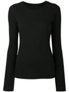 Mm6 Maison Margiela Ribbed Sweater - Black
