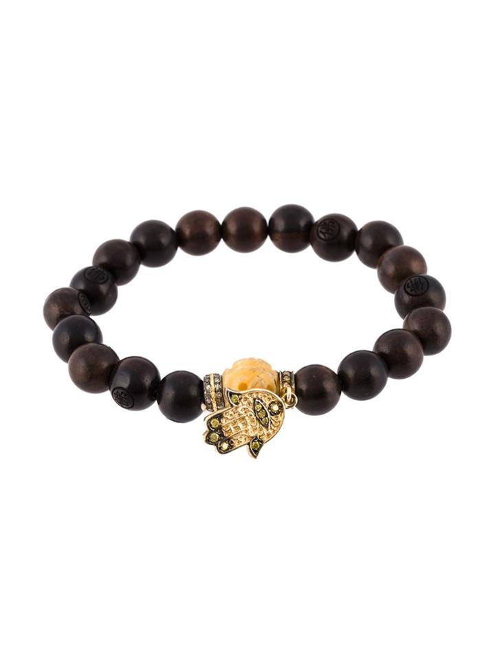 Loree Rodkin Bead Diamond Hamsa Bracelet - Metallic