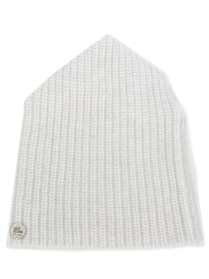Lost & Found Ria Dunn - Plaque Detail Knitted Beanie - Men - Angora/wool - S, Nude/neutrals, Angora/wool