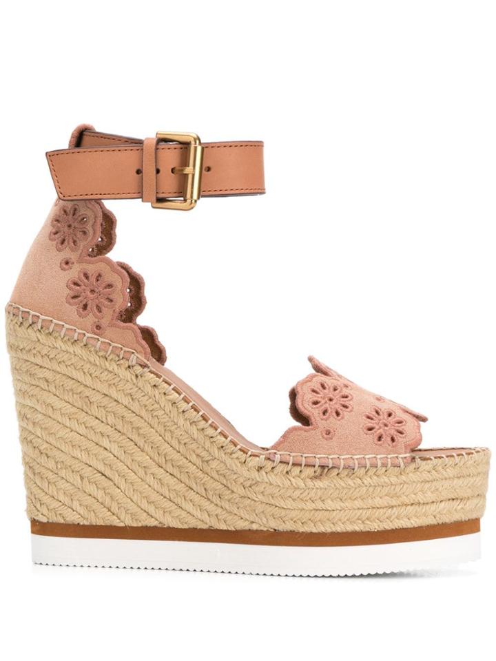 See By Chloé Glyn Wedge Sandals - Brown