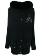 Philipp Plein - Skull Mink Fur Hooded Coat - Women - Mink Fur/polyamide/polyester/merino - S, Black, Mink Fur/polyamide/polyester/merino