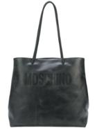 Moschino Logo Embossed Tote Bag - Black
