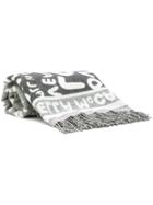 Stella Mccartney Intarsia Logo Scarf - Grey