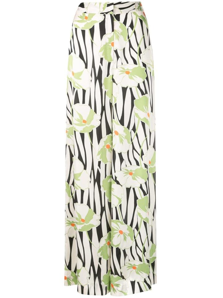 Jill Jill Stuart Printed Wide Leg Trousers - White