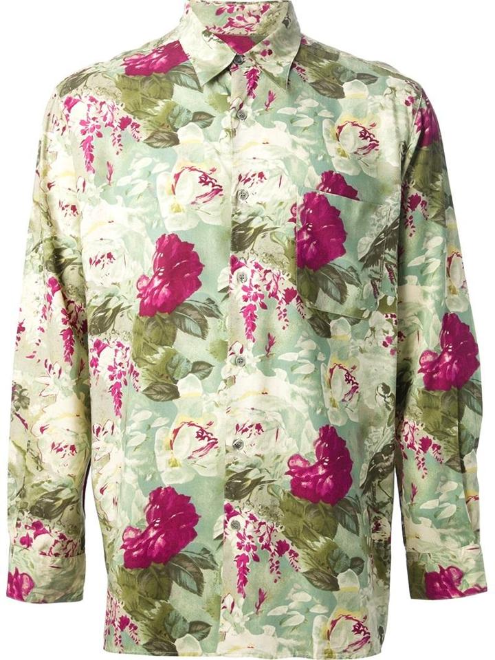 Jean Paul Gaultier Vintage Rose Print Shirt