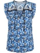 Veronica Beard Printed Sleeveless Blouse