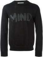 Comme Des Garçons Shirt Mind Print Sweatshirt, Men's, Size: Medium, Black, Polyester