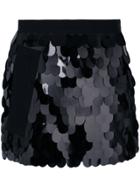 Talbot Runhof Sequinned Shorts - Black