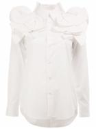 Junya Watanabe Comme Des Garçons Ruffled Appliqué Shirt - White