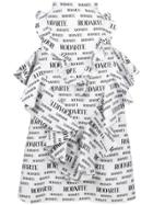 Rodarte Repeat Logo Ruffle Skirt - White