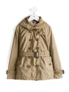 Burberry Kids Detachable Hood Trench Coat, Girl's, Size: 6 Yrs, Nude/neutrals