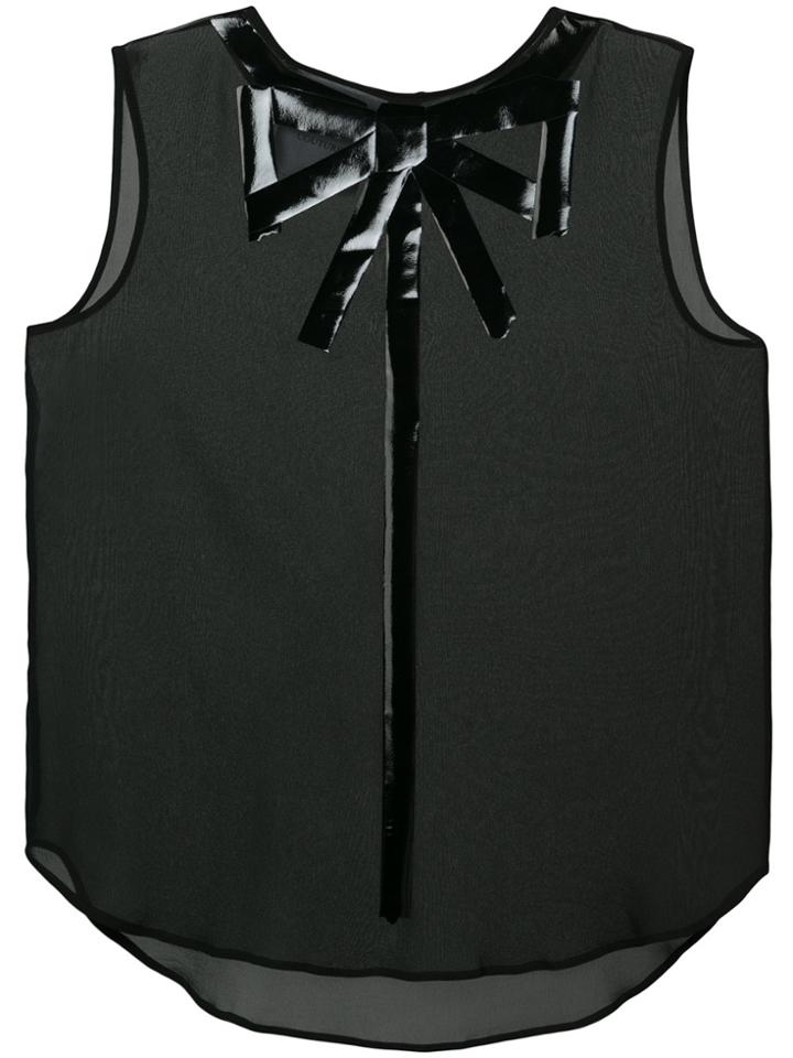 Moschino Sleeveless Bow Illusion Blouse - Black