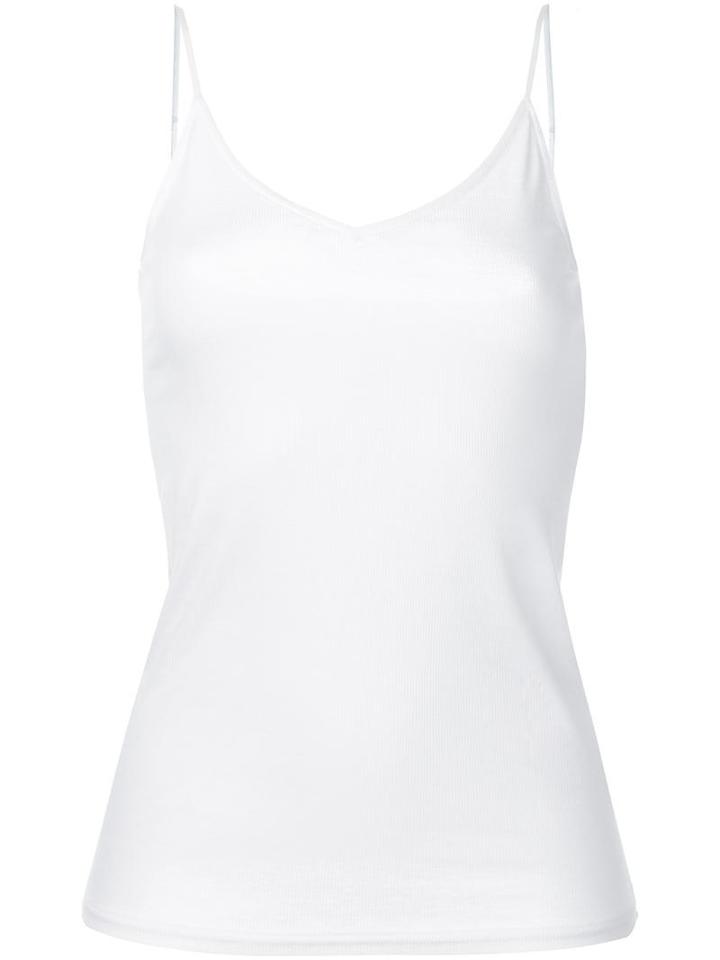 H Beauty & Youth. Spaghetti Straps Blouse, Women's, White, Cotton/lyocell
