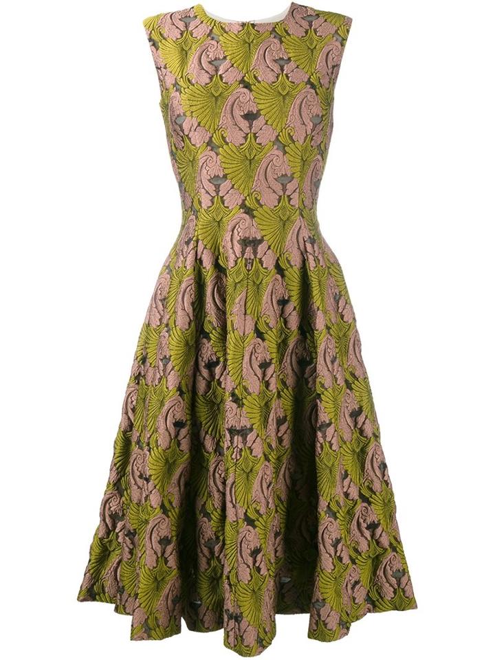 Emilia Wickstead 'mercedes' Dress, Women's, Size: 14, Green, Silk/polyamide/polyester