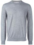 Brunello Cucinelli Crew Neck Sweater, Men's, Size: 48, Grey, Cashmere/wool