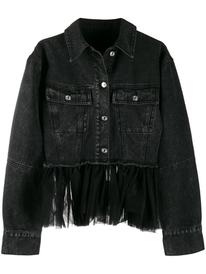 Brognano Deconstructed Denim Jacket - Black