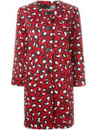 Love Moschino Buttoned Printed Coat