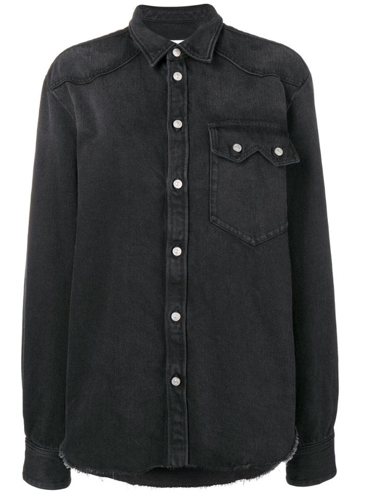 Mm6 Maison Margiela Denim Shirt - Black