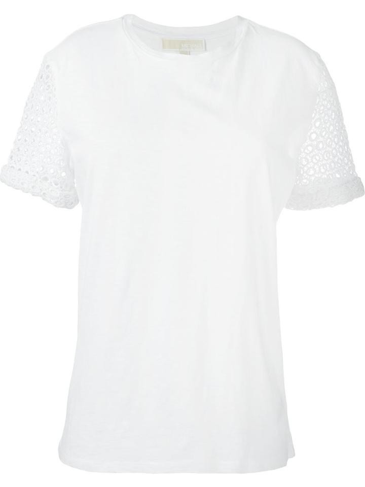 Michael Michael Kors Crochet Sleeve T-shirt