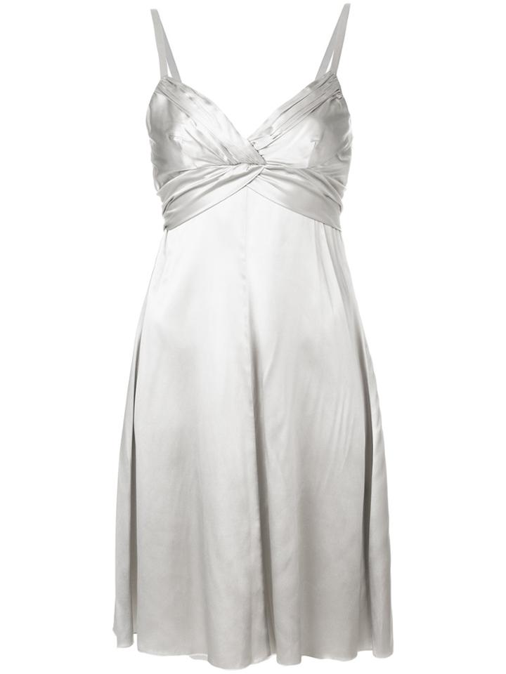 Armani Collezioni Draped Front Dress - Grey