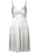 Armani Collezioni Draped Front Dress - Grey