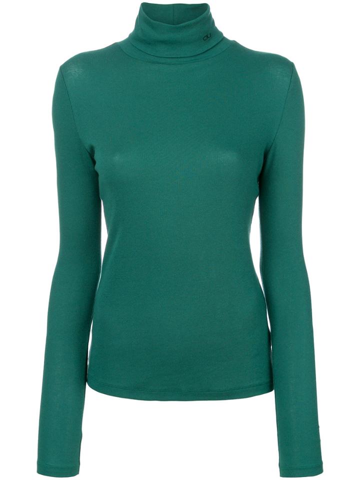 Calvin Klein Jeans Roll Neck Knitted Top - Green