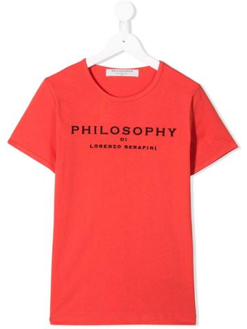 Philosophy Di Lorenzo Serafini Kids Embroidered Logo T-shirt