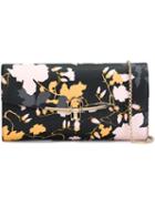 Salvatore Ferragamo Floral Print Clutch, Women's, Black
