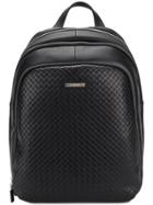 Baldinini Logo Woven Backpack - Black