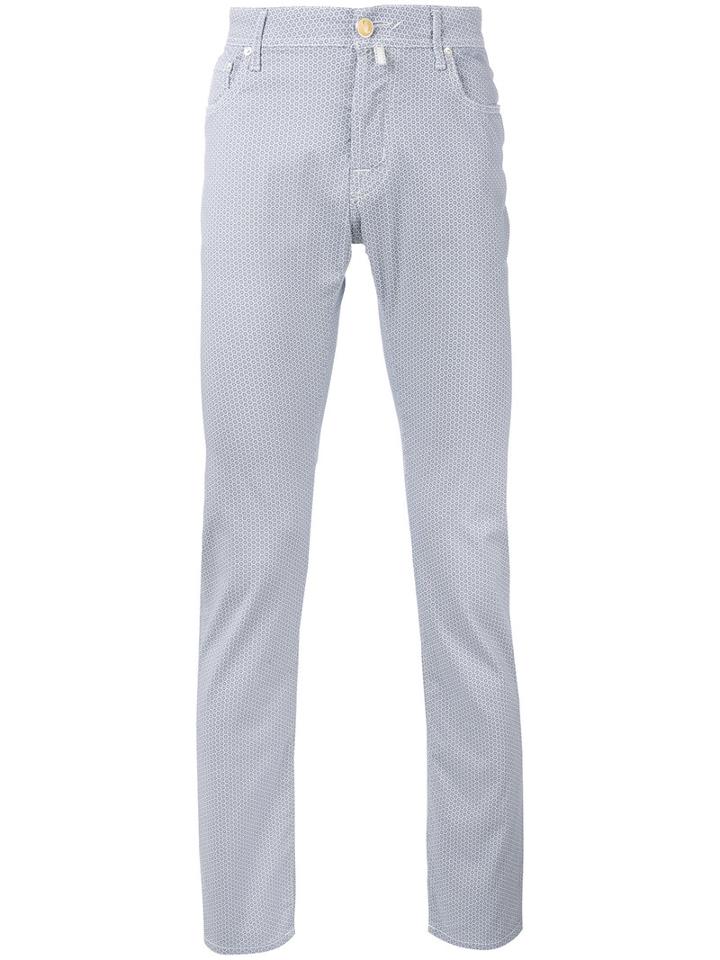 Jacob Cohen - Printed Trousers - Men - Cotton/spandex/elastane - 34, White, Cotton/spandex/elastane