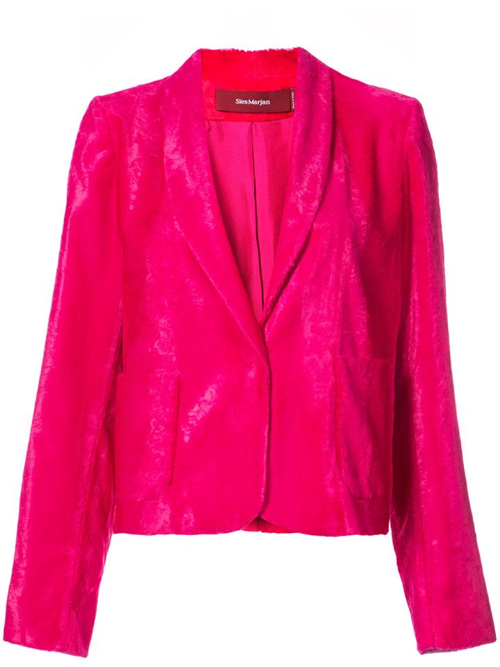 Sies Marjan Furry Blazer - Pink & Purple