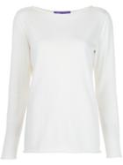 Ralph Lauren Black Raw Edge Sweater, Women's, Size: Small, White, Silk/cashmere