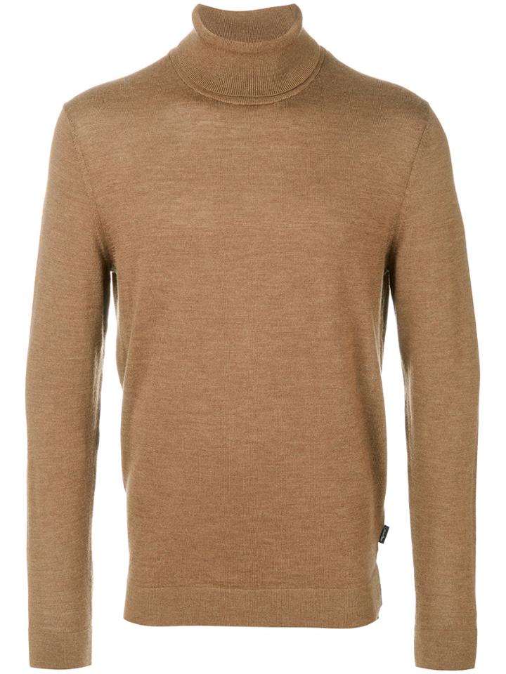 Calvin Klein Roll Neck Sweater - Brown