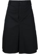Damir Doma Side Slit Bermuda Shorts, Men's, Size: Medium, Black, Cotton