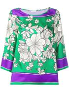 P.a.r.o.s.h. Loose Fit Floral Top - Green