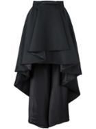 Christian Pellizzari High Low Skirt, Women's, Size: 42, Black, Polyester/viscose