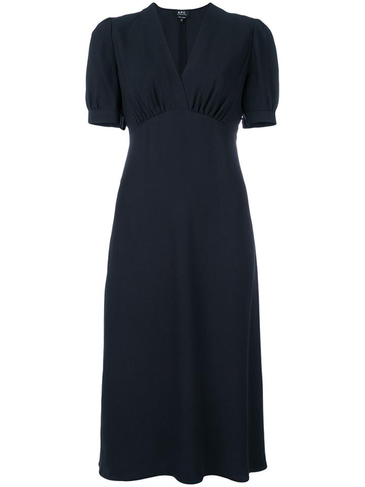 A.p.c. Cross Front Dress - Blue