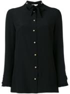 Gucci Pearl Button-down Shirt, Women's, Size: 38, Black, Silk