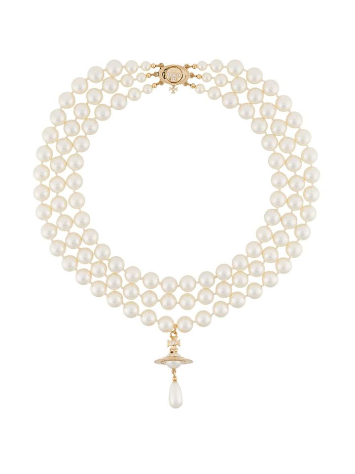 Vivienne Westwood Layered Pearl Necklace - White