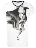 Ann Demeulemeester Dog Print T-shirt, Men's, Size: Large, White, Cotton