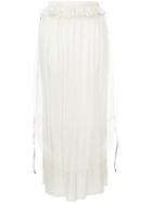 Quetsche Lace-detail Pleated Skirt - White