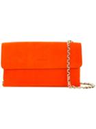 Casadei - Logo Embossed Shoulder Bag - Women - Chamois Leather/satin - One Size, Yellow/orange, Chamois Leather/satin
