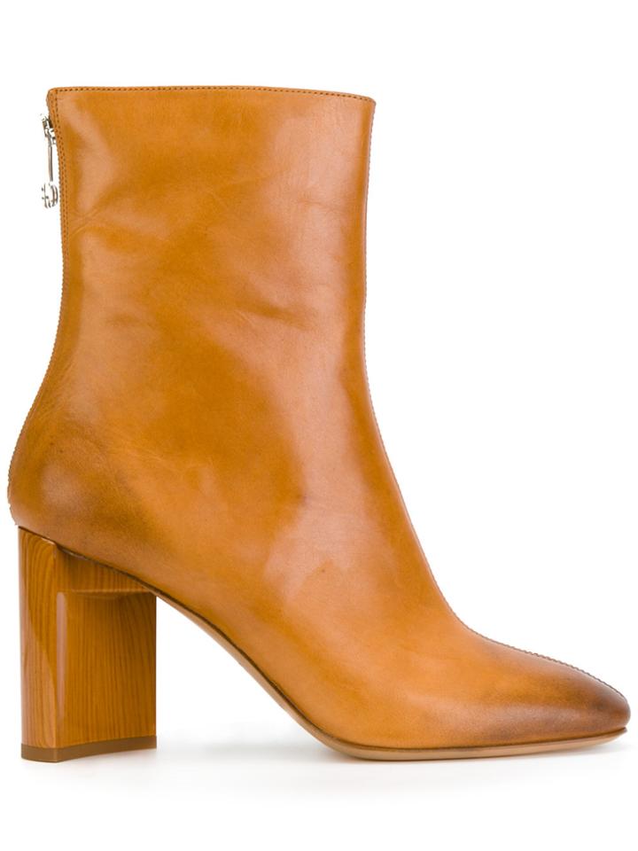 Maison Margiela Asymmetric Heel Ankle Boots - Nude & Neutrals