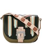 Paula Cademartori Keyhole Lock Shoulder Bag, Women's, Green, Leather