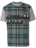 Mcq Alexander Mcqueen Stripe Print Checked T-shirt