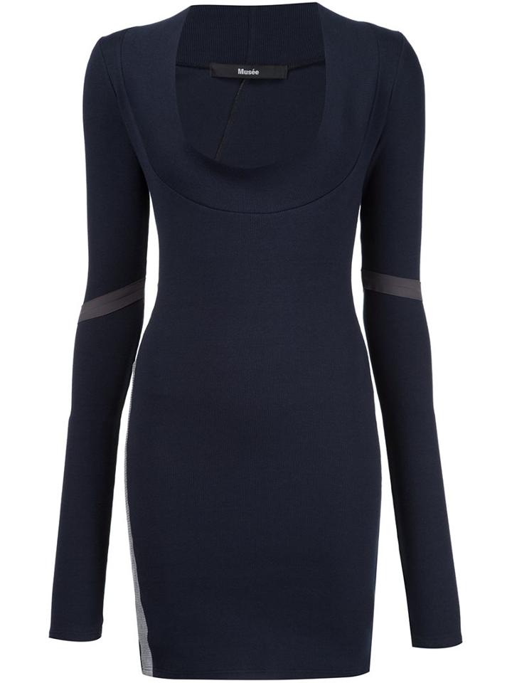 Musée Shawl Collar Fitted Dress