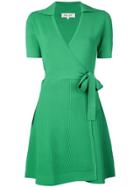 Dvf Diane Von Furstenberg Kyra Mini Wrap Dress - Green